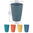 thumbnail image 3 of FASTBIRD 4 Pcs Wheat Straw Cup Unbreakable and Reusable Drinking Cups Eco-Friendly Healthy Tumbler Set for Milk Juice and Water Dishwasher Safe (4 Pcs 12 Oz), 3 of 7