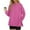 Hot Pink, variant on FamilyThread Womens Long Sleeve Oversized Crewneck Lightweight Sweatshirt with Side Slit Soft Solid Pullover Tops