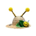 thumbnail image 4 of OULII Pet Straw Hat Assorted Color Protective Summer Cat Hat Creative for Pets, 4 of 8