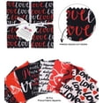 thumbnail image 2 of Soimoi Valentine Love Print&nbsp;Precut 5-inch Cotton&nbsp;Fabric&nbsp;Quilting&nbsp;Squares&nbsp;Charm Pack DIY Patchwork Sewing Craft- Red & Black, 2 of 7