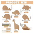 thumbnail image 4 of Wooden Animal Cabinet Knobs Decorative Dresser Knobs with Screws Dresser Pulls Wood Marine Woodland Animals Knobs 6Pcs, 4 of 5