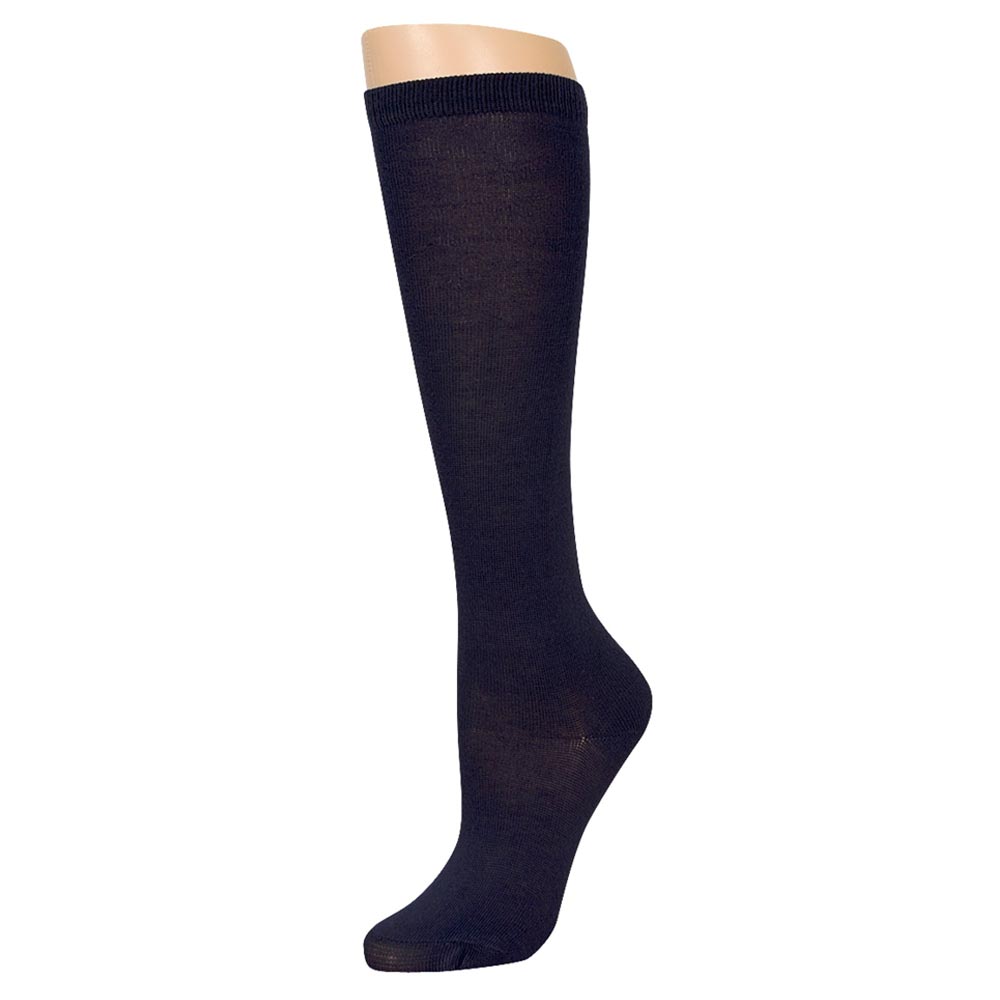 6 Pairs Knee High Uniform School Girl Soccer Socks Womens Navy Blue Size 6-8 - image 2 of 7