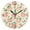 Black, variant on Peaches Leaves Pastel Color Round Wall Clock Silent Analog Battery Operated Gold Pointer Home Decor 9.84" Diameter