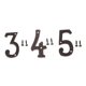 thumbnail image 1 of Letrero de Número de Puerta de licencia de Puerta de Metal de 3 Piezas N.  degree 3 4 5 para Decoración de Puerta de, 1 of 9