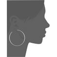 thumbnail image 2 of Michael Kors Silver Tone Large Hoop Earrings for Women – Classic Polished Hoop Design, Lightweight Fashion Jewelry, Everyday Luxury Statement Earrings, 2 of 5