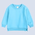 thumbnail image 2 of Off The Shoulder Sweater Toddler Baby Boy Girl Pullover Sweatshirt, Solid Color Infant Crewneck Kids Cotton Premium Bottom Fork Warm, 2 of 8