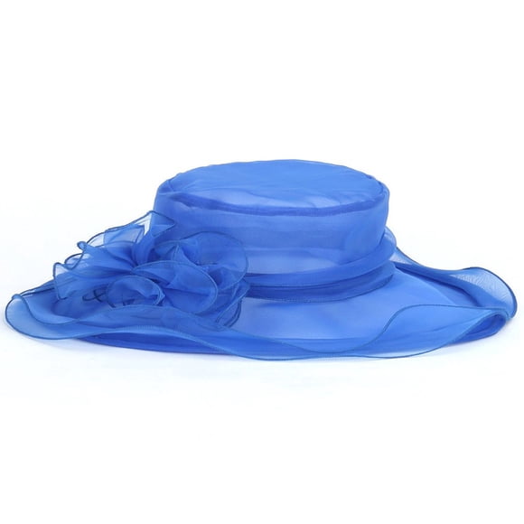 Women Wide Brim Kentucky Derby Sun Hat Wedding Tea Party Church Cap