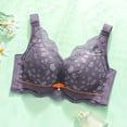 thumbnail image 3 of Darzheoy Wire-Free Bra for Women Plus Size Sexy Lace Printing Non-Steel Bowknot Underwear Bra Bras for Women High Support 36BC, 3 of 8
