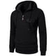 thumbnail image 5 of Sudadera con capucha para hombre, de colores sólidos, informal, con capucha, de manga larga, con bolsillo falso, para ejercicio, blusa de poliéster para hombre, 5 of 6