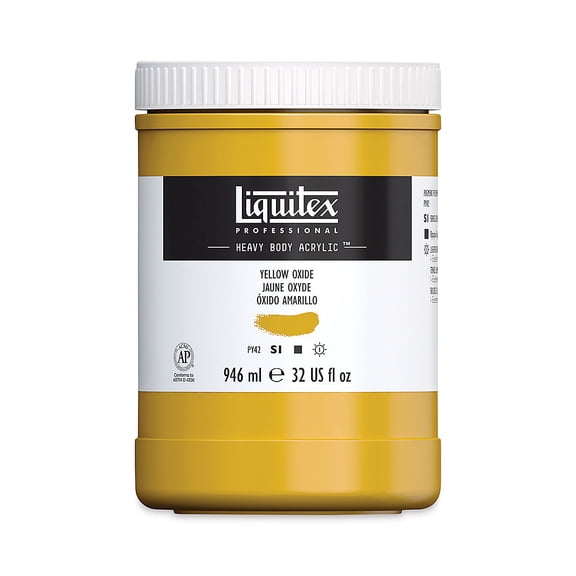 Liquitex Heavy Body Artist Acrylics - Yellow Oxide, 32 oz Jar