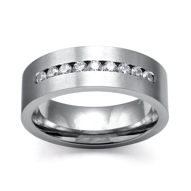 Square Couple Ring Set Two Ladies Pair Ring Alloy Square Zirconia Ring Wedding Ring