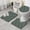 Dark Green Christmas, variant on Dark Green Christmas Ornament Pattern Bathroom Rugs Sets 3 Piece,Toilet Cover Set,Absorbent Non Slip Bathroom Mats Sets with U-Shaped Contour Rug Toilet Rug Set
