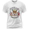 thumbnail image 2 of Lotusprinthandmade Jesus Is The Only Reason Christian White Women's T-Shirt 100% Cotton (S), 2 of 4