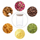 thumbnail image 4 of Contenedores de almacenamiento de alimentos, tarros de vidrio apilables para organización, 4 of 6