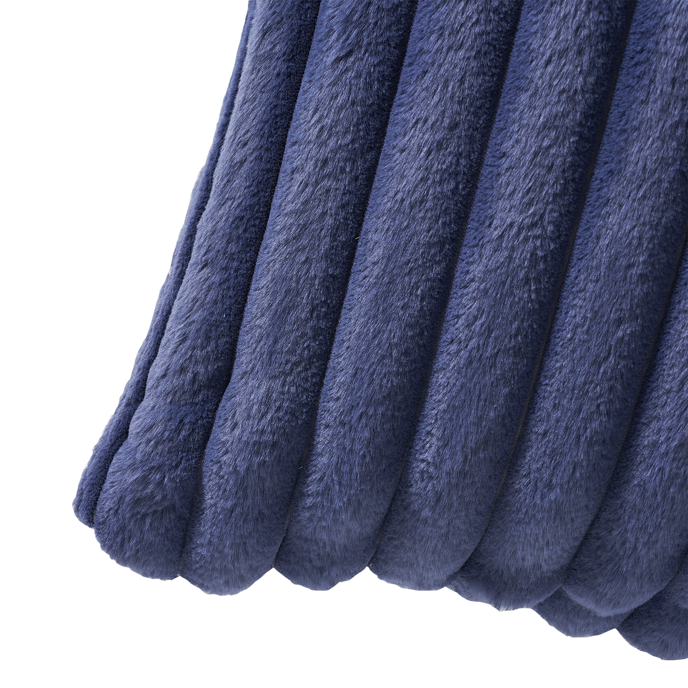 Mainstays 18" x 18" Washed Indigo Channel Faux Fur Decorative Pillow Covers (2 Count)