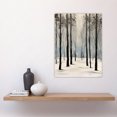 thumbnail image 4 of White Winter Morning Forest Oil Painting Serene Living Room Large Wall Art Poster Print Thick Paper 18X24 Inch, 4 of 5