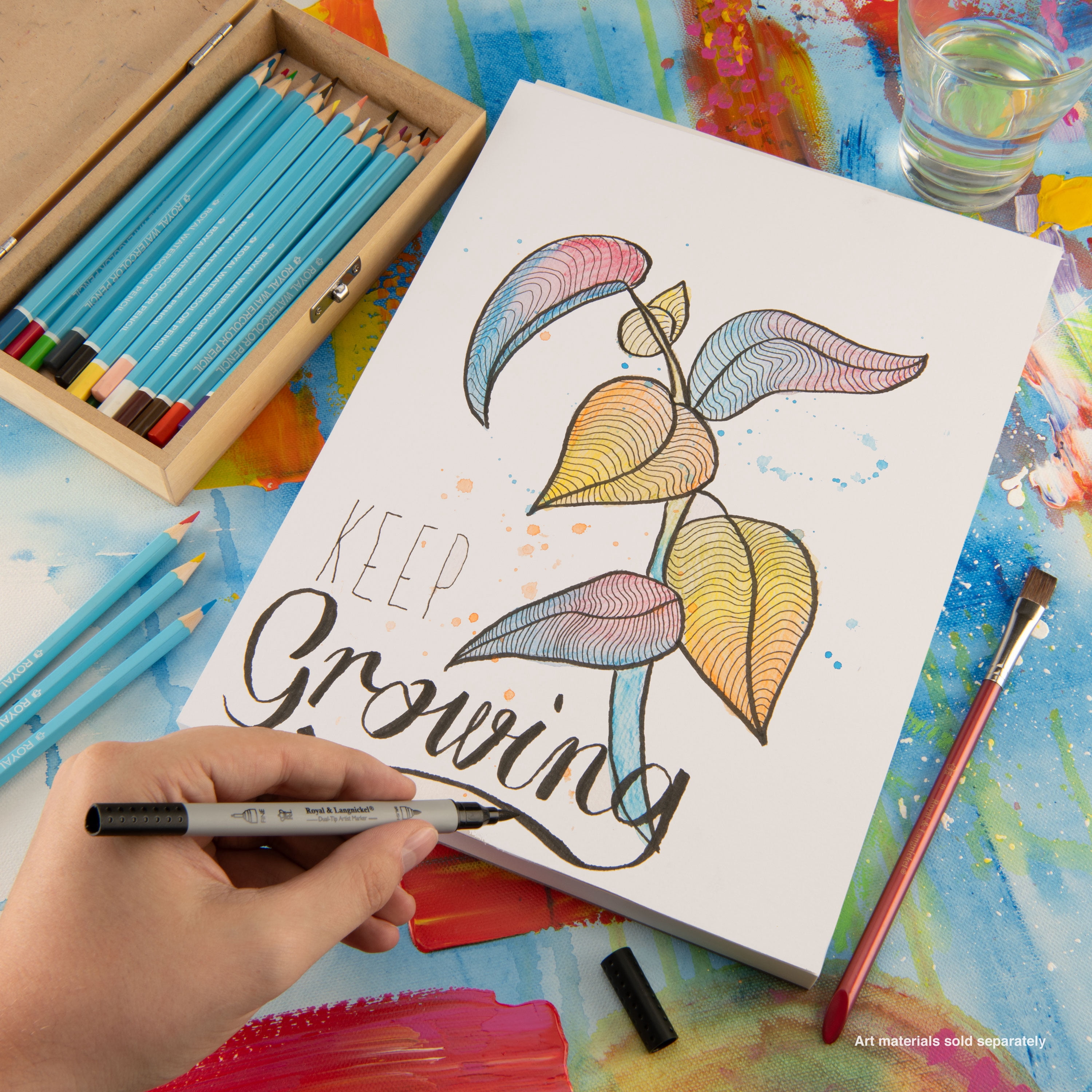 Bee Paper - Bee Inspired 9"x12" Mixed Media Paper Pad, 60 Sheets,  Top Tape, 120lb. 200GSM