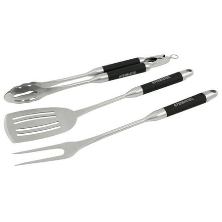 UPC 182995000095 product image for Permasteel PA-30196B Grill Tool Set with Spatula  Fork & Tongs  Stainless Steel | upcitemdb.com