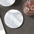thumbnail image 4 of Posavasos de cerámica de estilo mármol con soporte para 6 piezas, juego de posavasos absorbentes adecuados para todo tipo de tazas, posavasos de estilo moderno para mesa de café, 4 pulgadas, 4 of 5