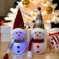 thumbnail image 3 of Taicans Light-up Snowman Ornament Christmas Figurine - Soft LED Glow,Scarf & Hat Design,Easy Button Operation,Festive Tabletop Decor,Perfect Gift for Family & Friends, 3 of 5