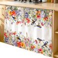 thumbnail image 2 of Vintage Flowers Cabinet Curtain 35"Wx35"L, Dustproof Under Sink Skirt with Self Adhesive Tape, Spring Floral Botanical Pastoral Cabinet Curtain Cover for Kitchen Sink, Bathroom Vanity, Laundry Room, 2 of 9