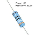 thumbnail image 2 of Metal Film Resistors 390 Ohm 1W 1% Tolerances 5Color Bands Pack of 30, 2 of 4