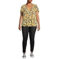 thumbnail image 2 of Terra & Sky Women's Plus Size Pintuck Blouse with Short Sleeves, 2 of 5