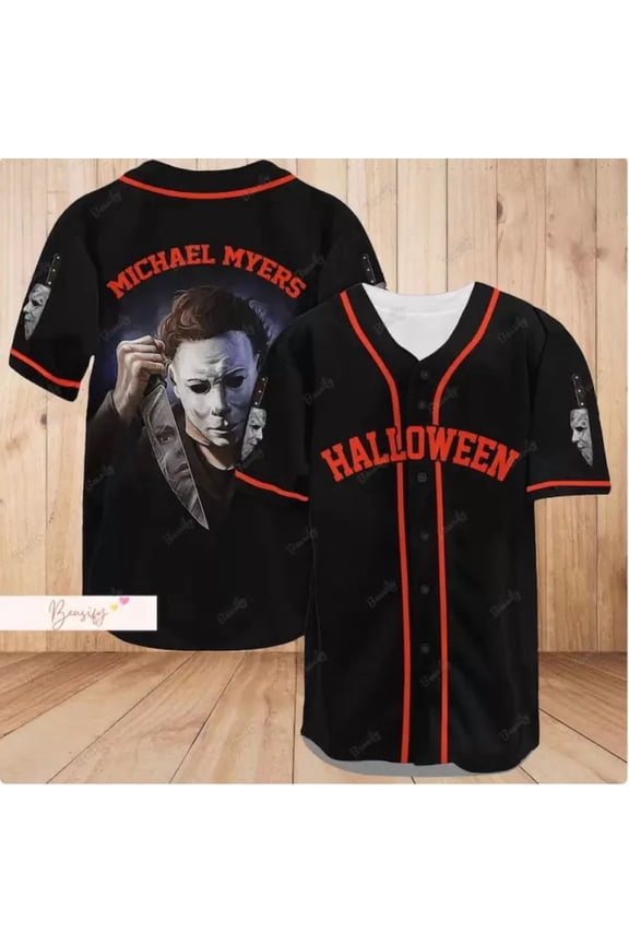 Michael Myers 3D Baseball Jersey Shirt US Christmas Gift Halloween Gift - Hot Sale 2026