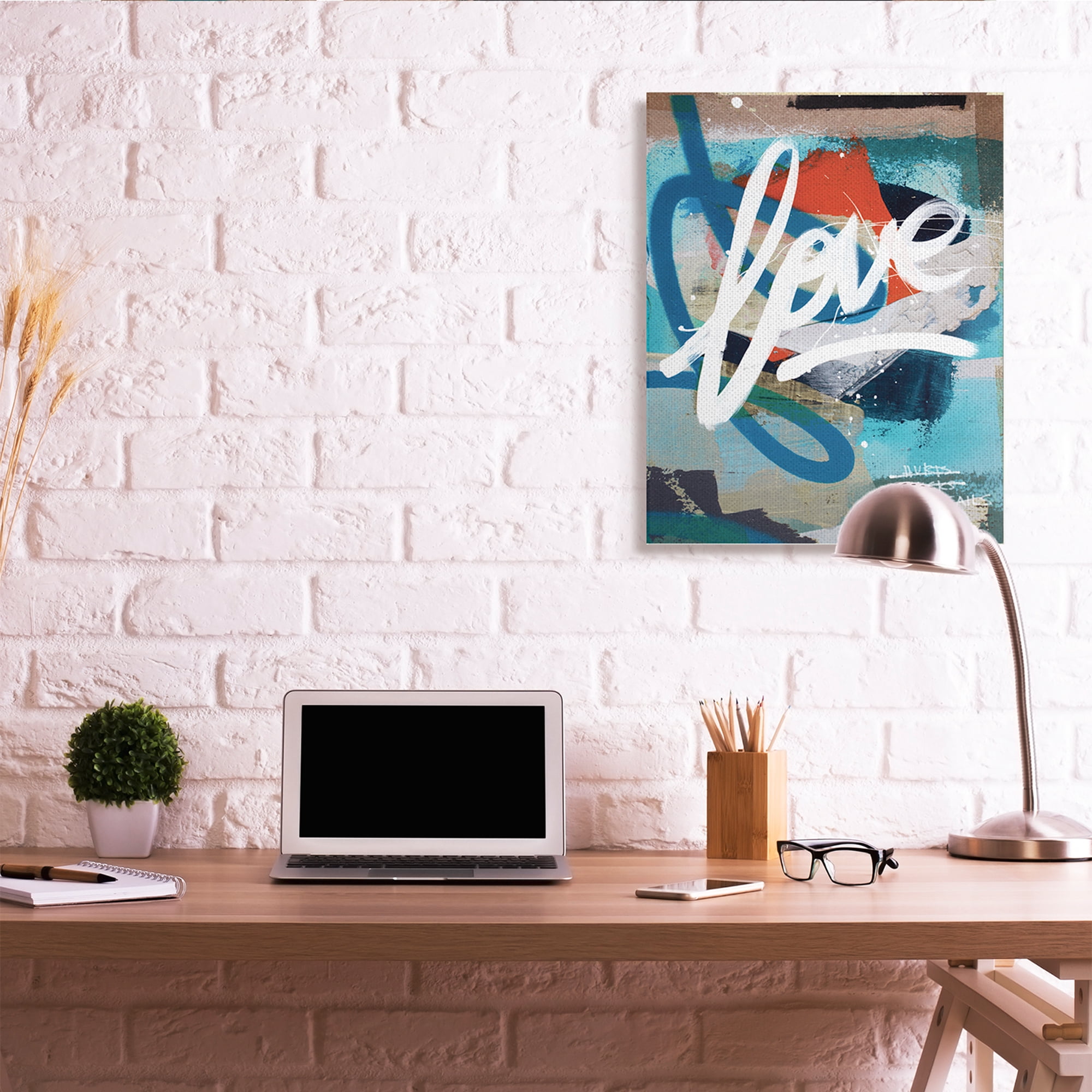 Stupell Industries Curved Shape Study Abstract Brown Blue Arches Abstract Painting Unframed Art Print Wall Art, 10 x 15