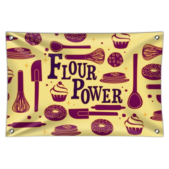 Flour Power Baking Baker Chef Cookie Cake Donut Funny Home Business Office Sign