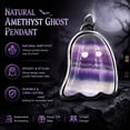 thumbnail image 4 of WeDecorBay Halloween Natural Amethyst Ghost Pendant Quartz Necklace Charm Quirky Jewelry Accessory for Halloween Party Gift Men Hip Hop Style, 4 of 6