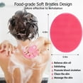 thumbnail image 4 of Soft Silicone Body Cleansing Brush Shower Scrubber, Gentle Exfoliating and Massage for all Kinds of Skin (Pink), 4 of 5