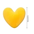 thumbnail image 5 of Heart Shaped Pillow Plush Throw Cushion Soft Faux Fur Decor for Sofa Bed Car Valentine's Day Gift(Yellow-L), 5 of 6