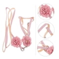 thumbnail image 4 of Arnés para gatos Camellia de algodón y cáñamo de color puro con correa y cuerda de tracción, 4 of 7