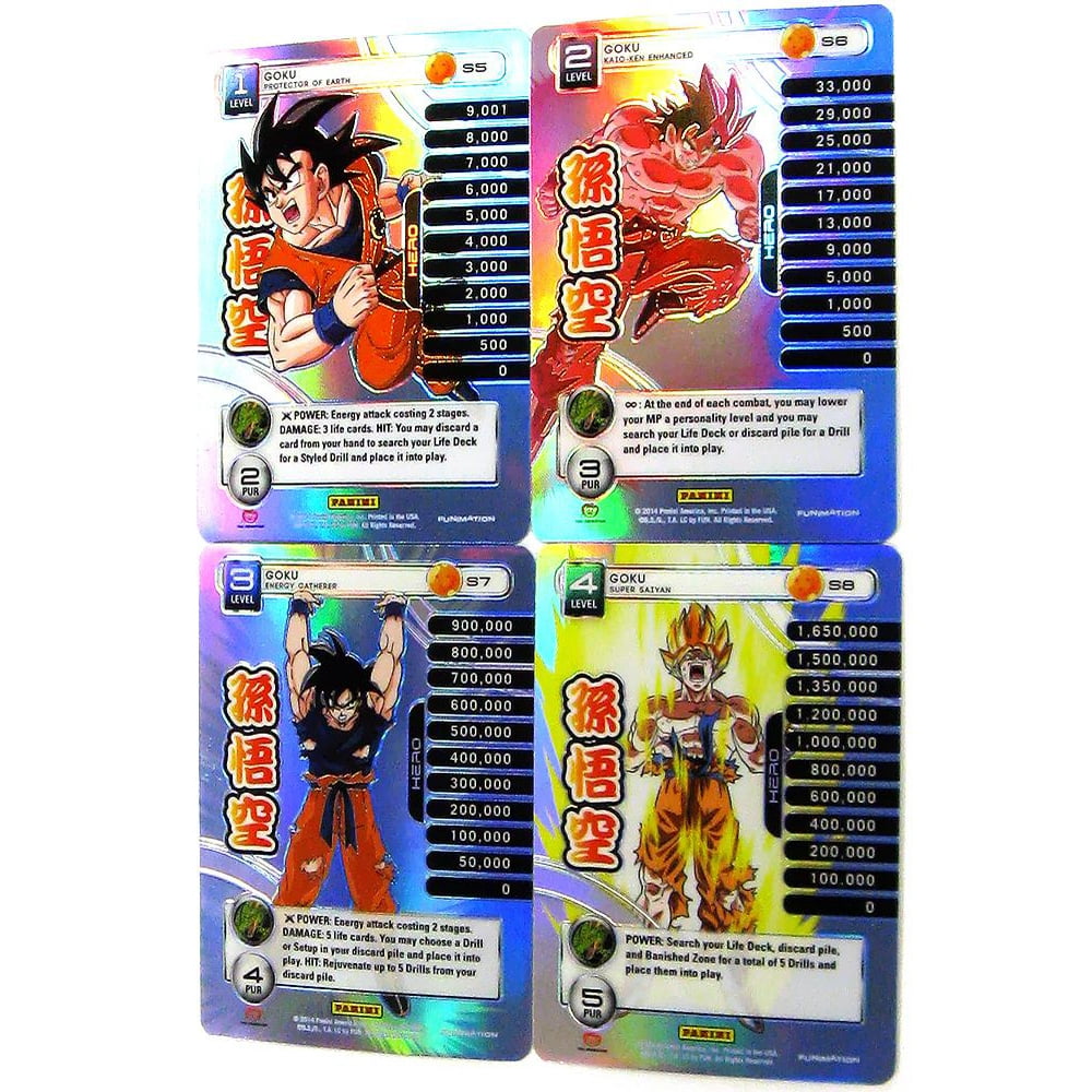 Dragon Ball 2014 Starter Set Set of 4 Goku Personality Single Cards ...