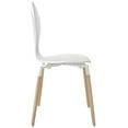 thumbnail image 2 of Modern Contemporary Kitchen Wood Dining Chair Set of Two White, 2 of 4