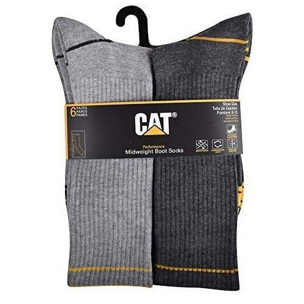 セール商品が満載 Cushioned Half Advanced Men's Caterpillar Crew 6-Pack Socks, 服＆ファッション小物