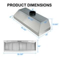 thumbnail image 5 of Akicon Range Hood 54 Inch, 1200 CFM Stainless Steel Range Hood Insert with 4 Speed Control, 2-LED Lights & Nightlight, Baffle Filters, 5 of 12