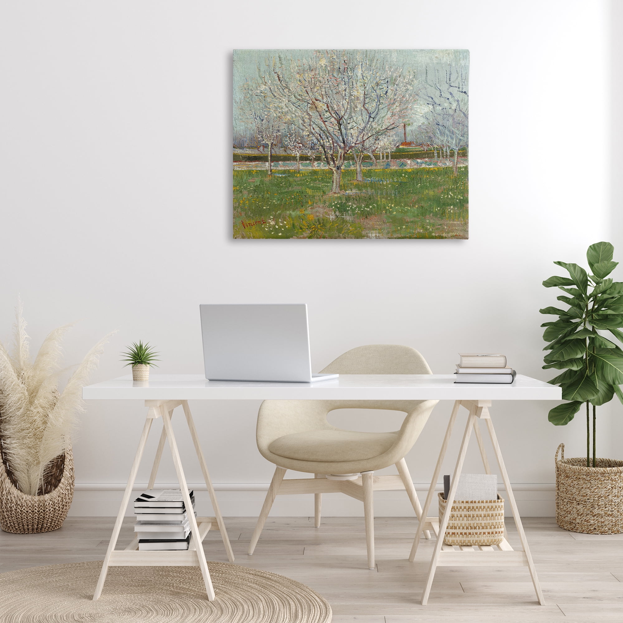Stupell Industries Van Gogh Orchard in Blossom Landscape & Nature Painting Wrapped Canvas Art Print Wall Art, 40 x 30