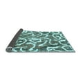 thumbnail image 2 of Ahgly Company Indoor Round Abstract Light Blue Modern Area Rugs, 4' Round, 2 of 4