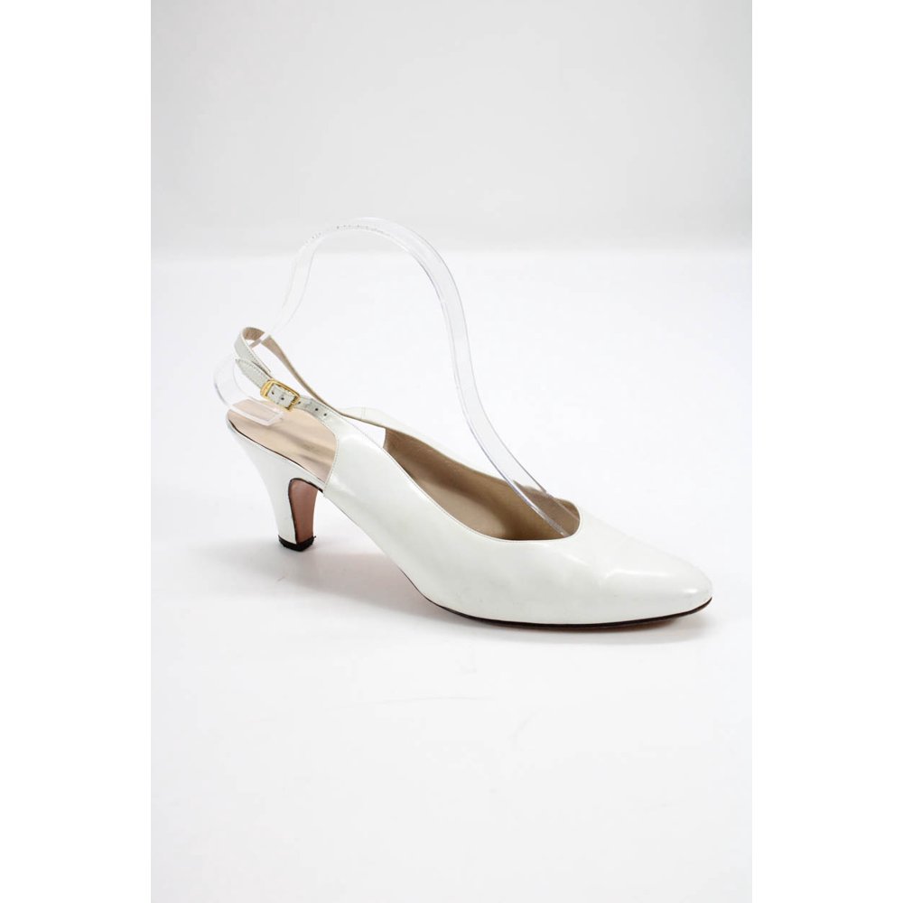 salvatore ferragamo white heels