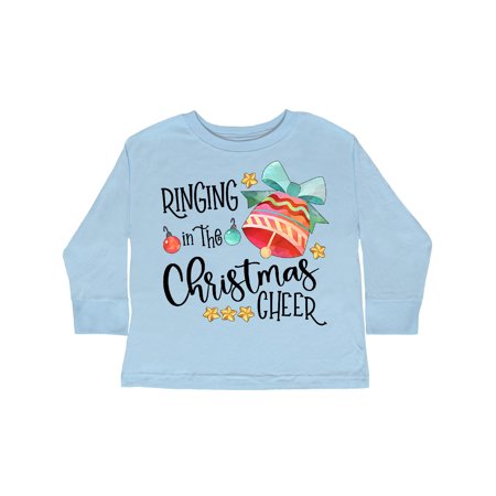 

Inktastic Ringing in the Christmas Cheer Bell Stars and Ornaments Gift Toddler Boy or Toddler Girl Long Sleeve T-Shirt