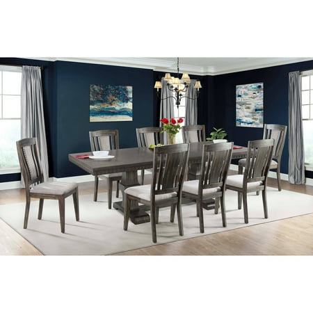 Picket House Furnishings Steele 9PC Dining Set- Table & 8 Wooden Chairs