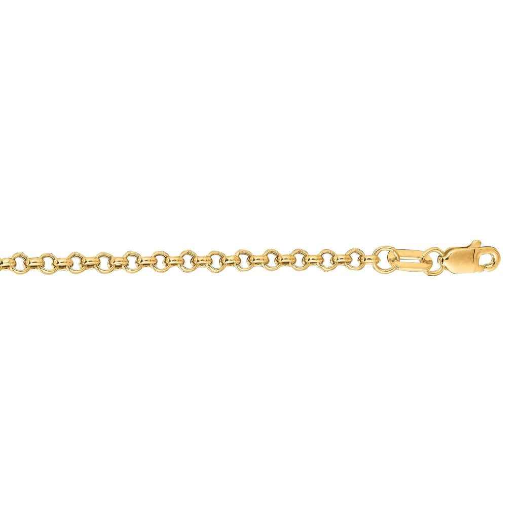 Ritastephens 10k Yellow Gold Rolo Foot Ankle Chain Anklet, Bracelet, or Necklace