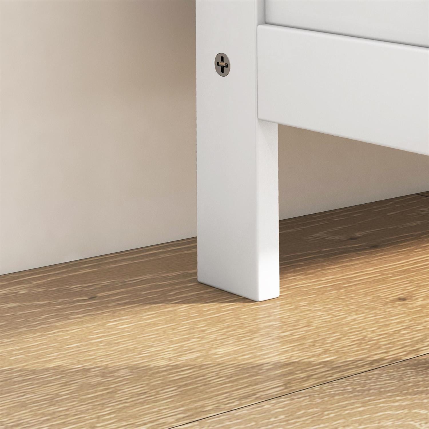 Demi Bonn 42" Shoe Storage Cabinet with Flip Drawers & Louver Doors, Modern Design for Home Use, Storage Solution with 6 Pairs Capacity, White