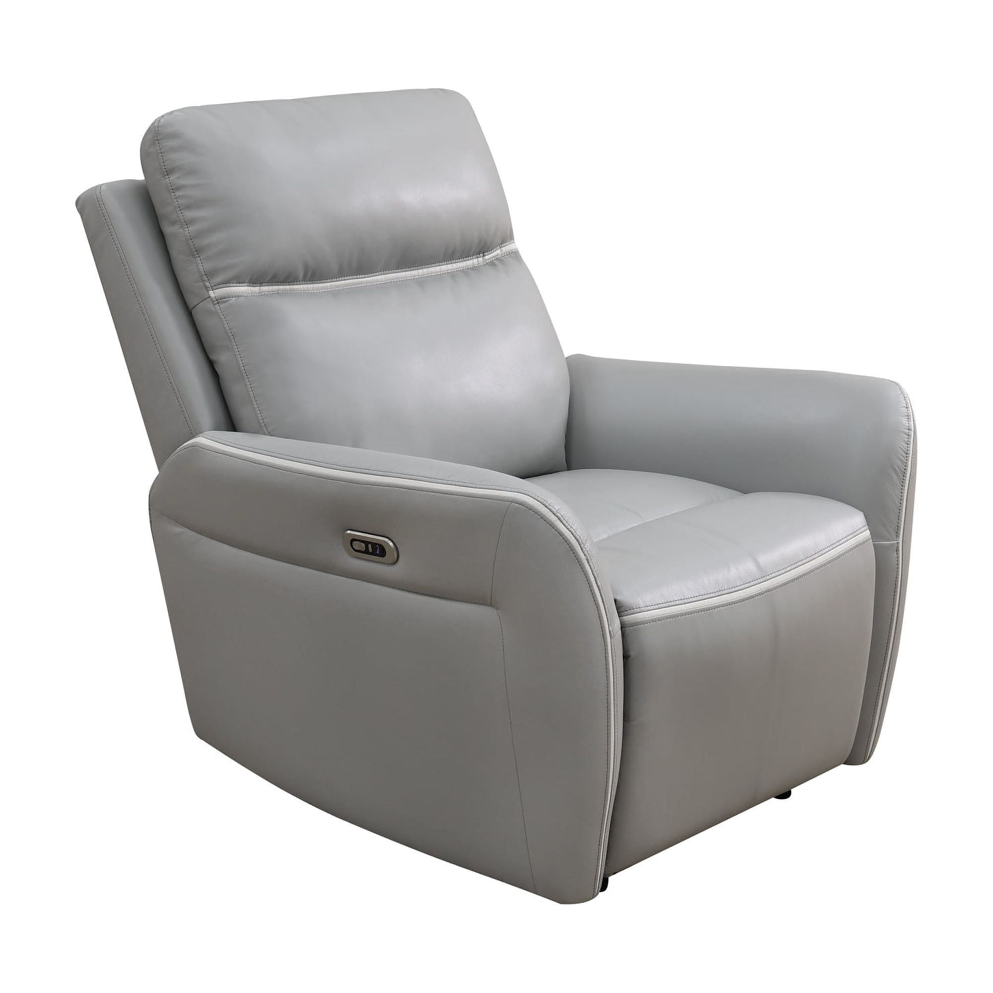Gewnee Power Reclining Multifunctional Chair, Air Leather, Adjustable Reclining Angle, for Living Room,Silver Gray
