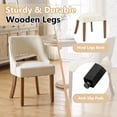 thumbnail image 3 of FANCROU Wooden Dining Chairs Set of 2, Modern Upholstered Fabric Side Chairs with Cutout Backrest and Wood Legs, Kitchen Dining Room, Beige, 3 of 6