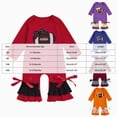 thumbnail image 4 of Gerichy Baby Girl Outfit Newborn Football Ruffle Long Sleeve One Piece Jumpsuit Infant Spring Fall Cute Clothes 0-18 Months, 4 of 7