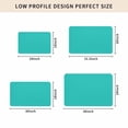 thumbnail image 4 of Turquoise Door Mat Indoor Outdoor, Modern Pure Turquoise Non Slip Welcome Mat with Rubber Backing, Absorbent Fabric Front Door Mats Entryway Rug for Home Patio Entrance 20"x31.5", 4 of 8