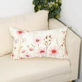 thumbnail image 3 of Floral Throw Pillow Covers 12x20 Set of 2 Spring Summer Outdoor Decor Lumbar Pillow Cases for Home Couch Decorations Pink, 3 of 6